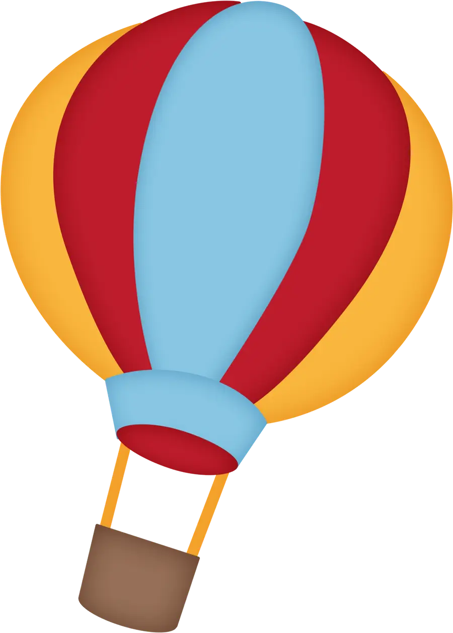 Colorful Hot Air Balloon in Whimsical Design