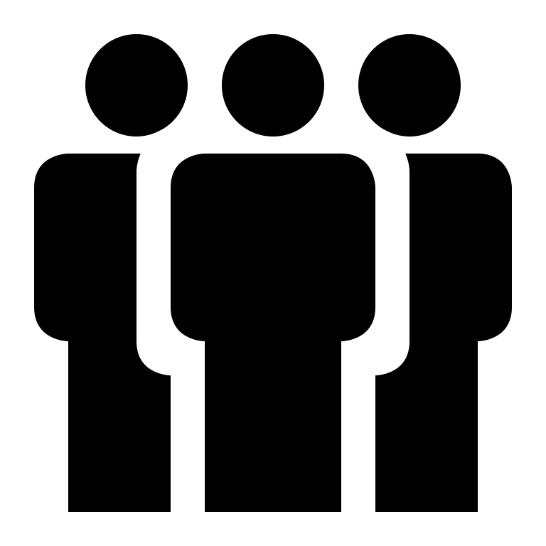 Three People Silhouettes Symbolizing Unity