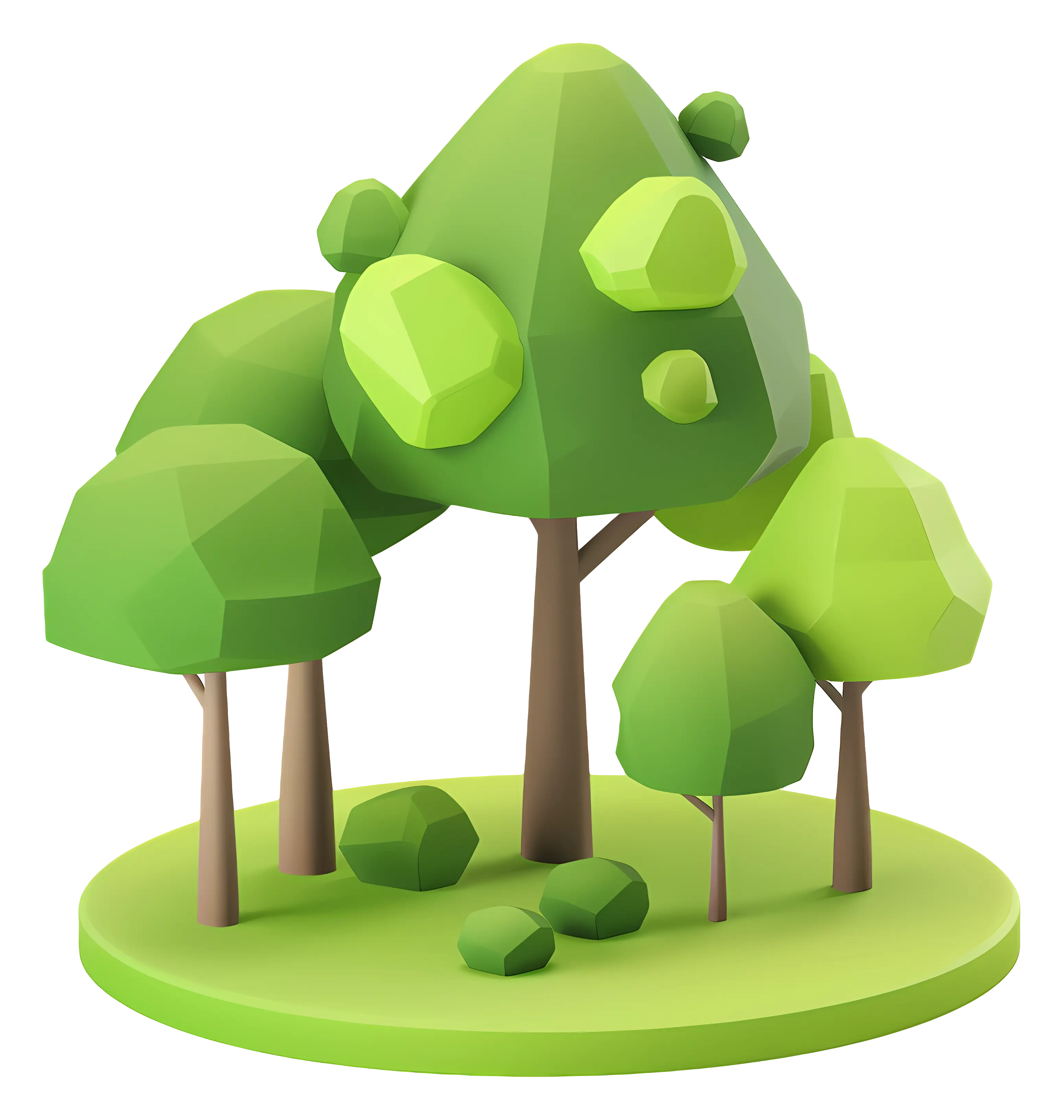 Green Forest Trees Illustration
