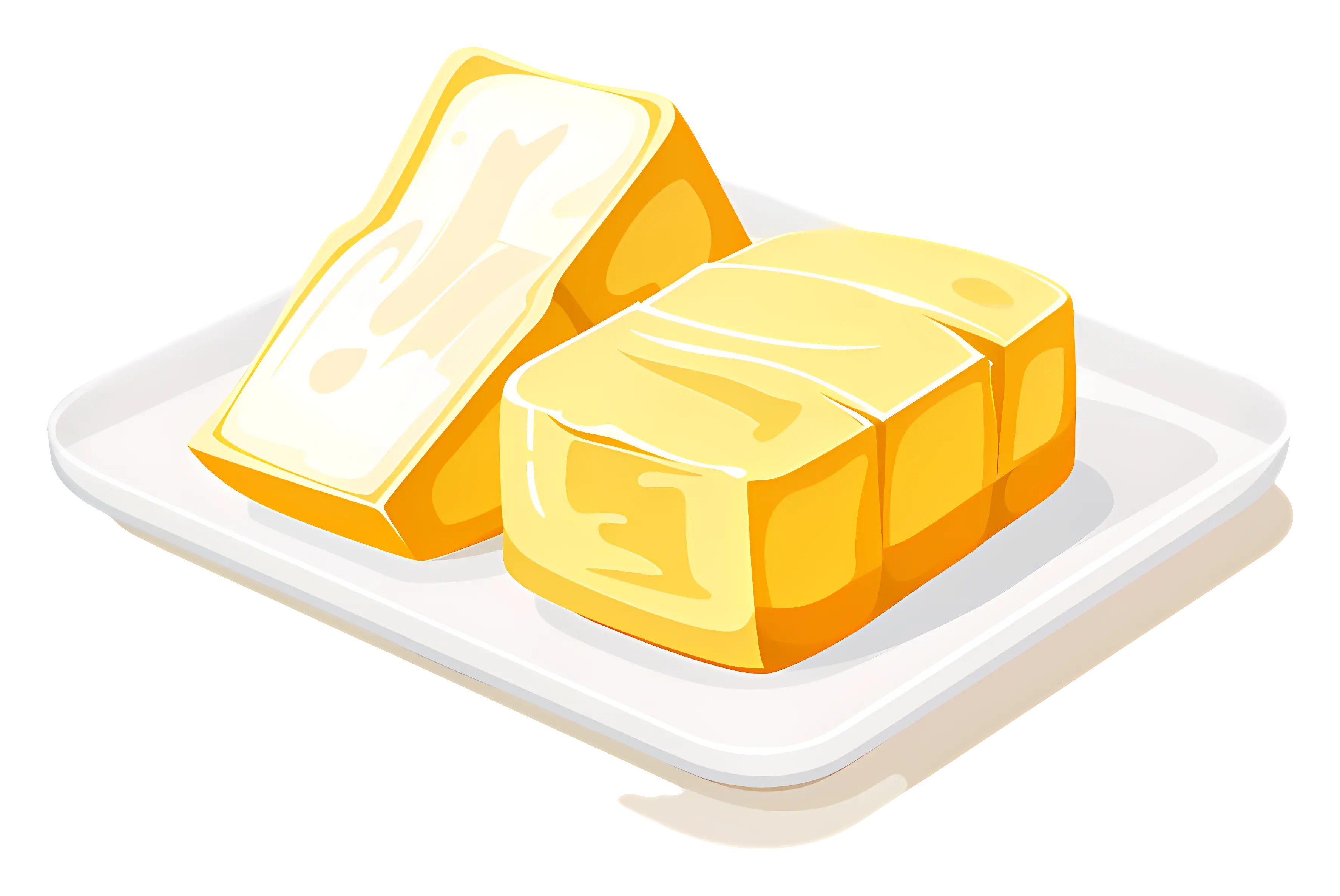 Butter on Plate for Cooking and Baking