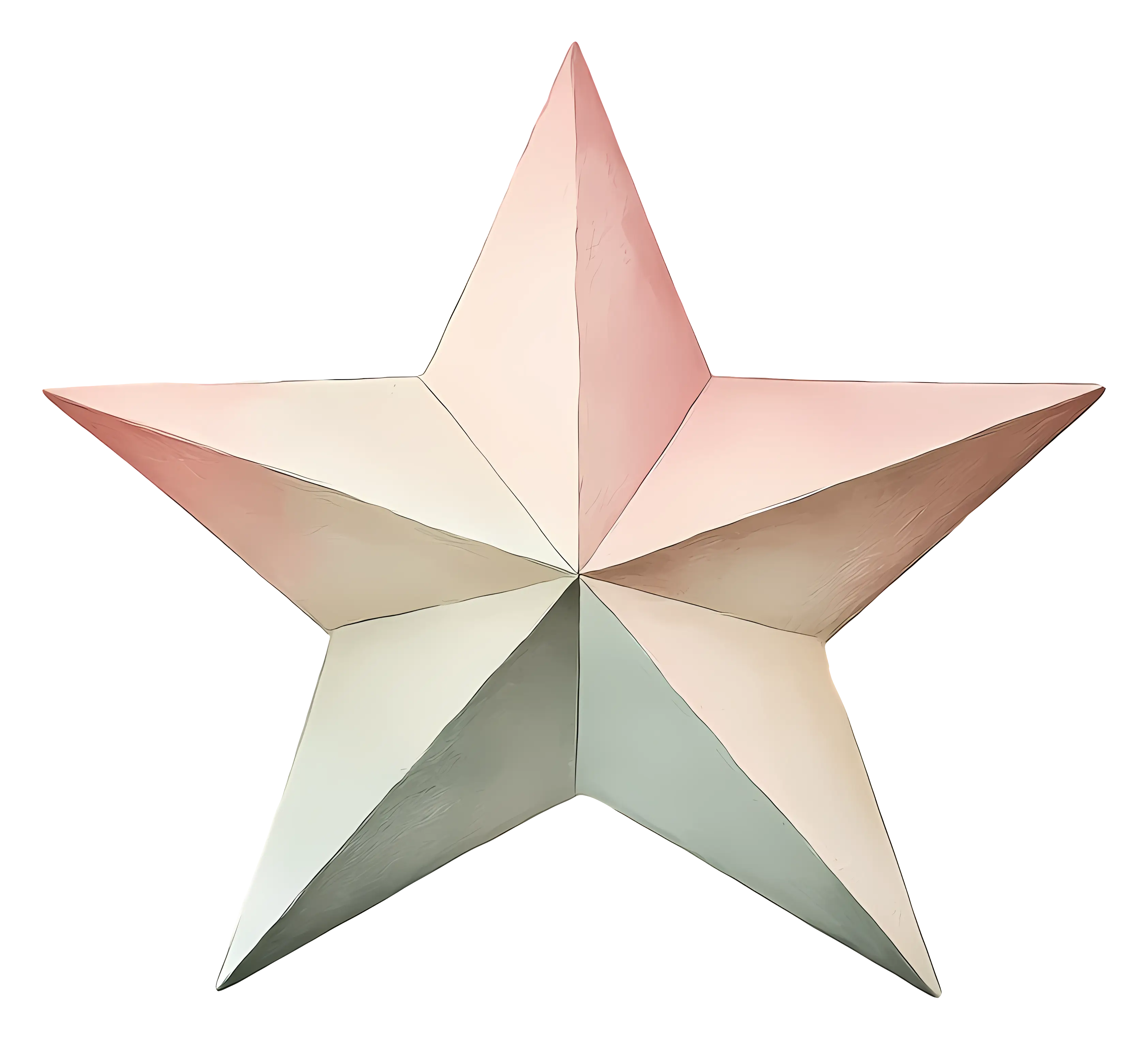 Pastel Geometric Star Decoration