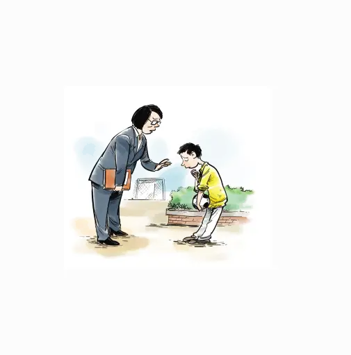 Teacher Talking to Student