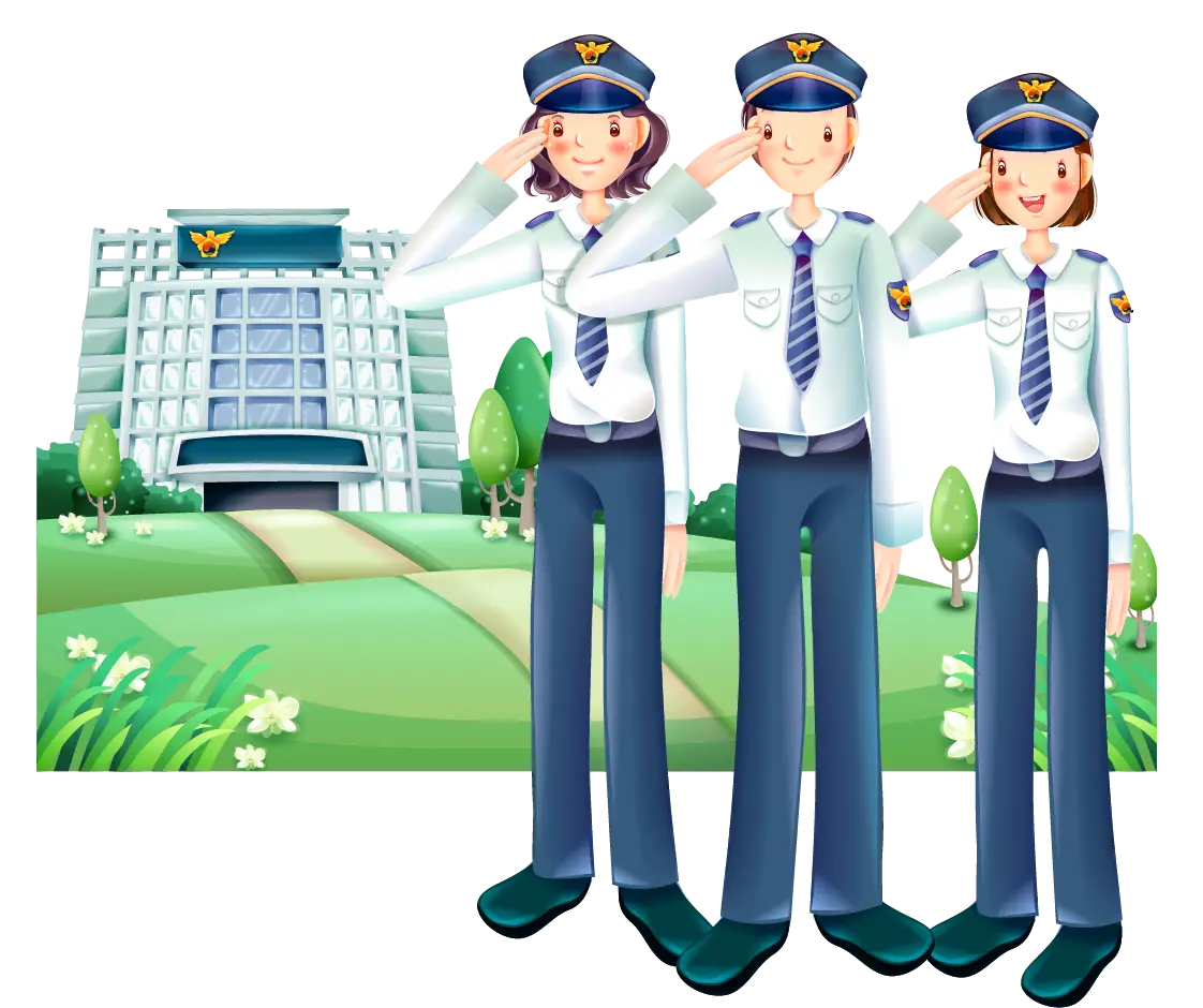 Police Officers Saluting