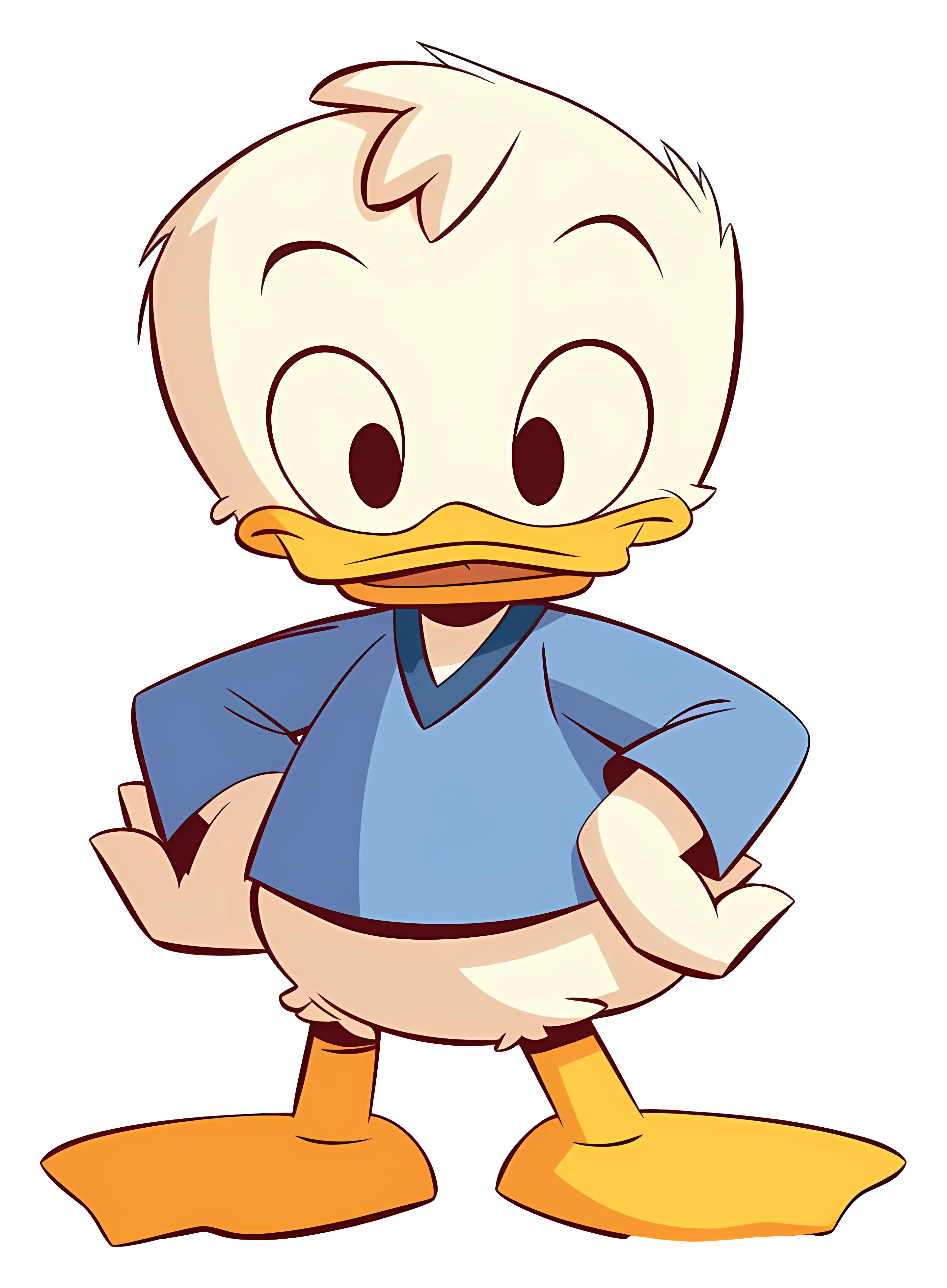 Cartoon Duck with Hands on Hips