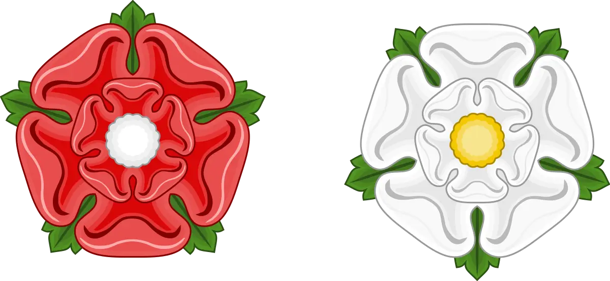 Red and White Tudor Roses Illustration