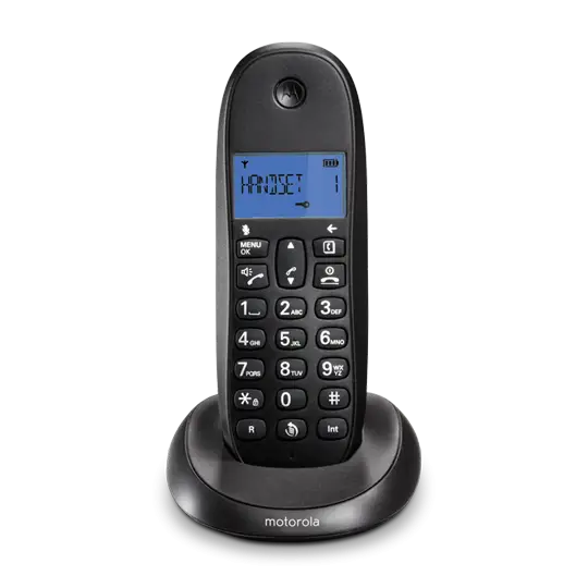 Black Cordless Telephone with Digital Display