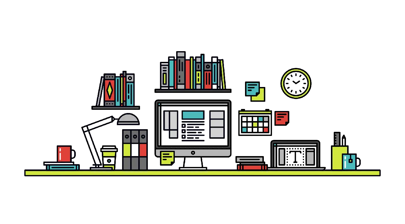Organized Workspace with Computer