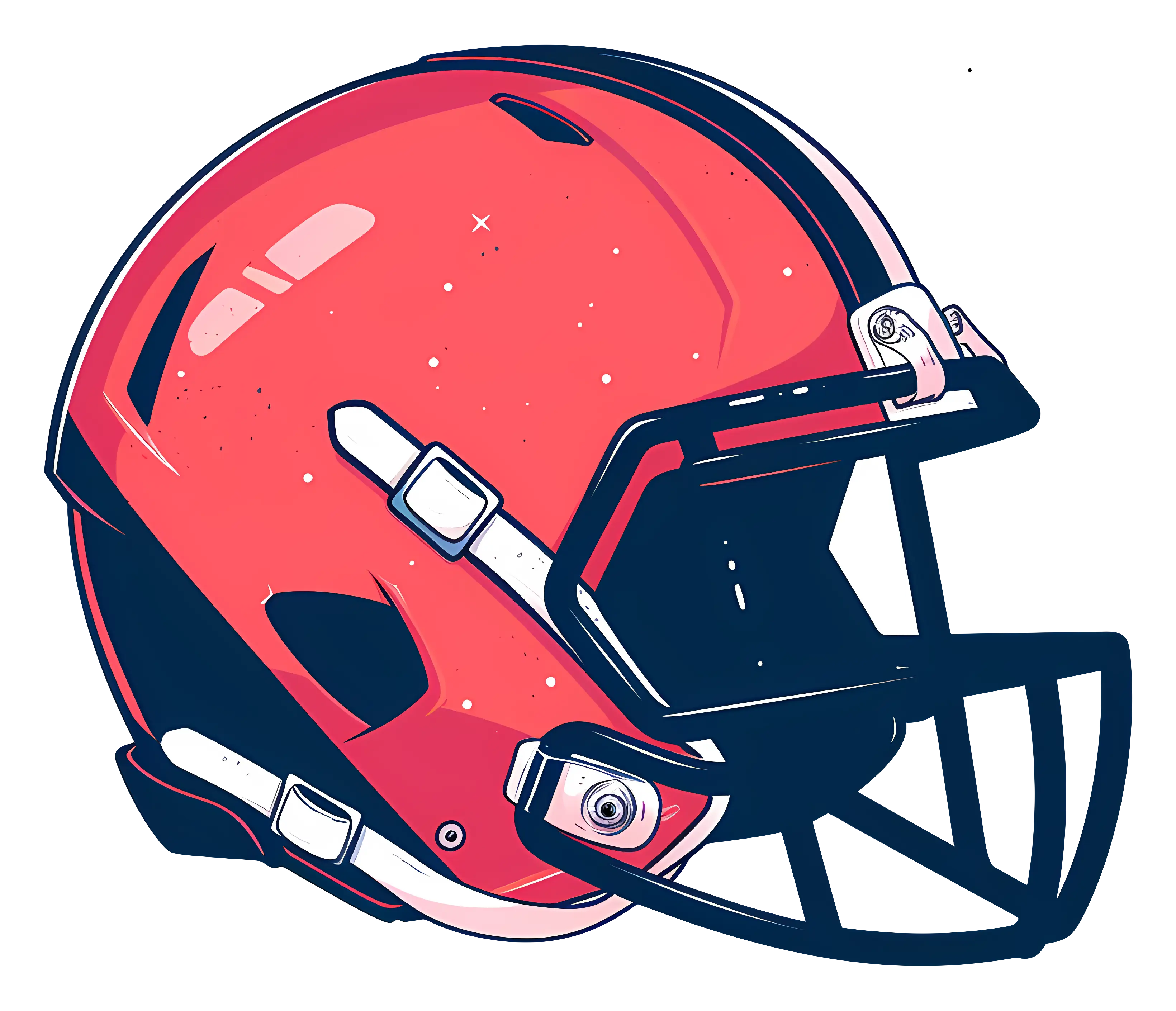Bright Red Sports Helmet for Impact Protection