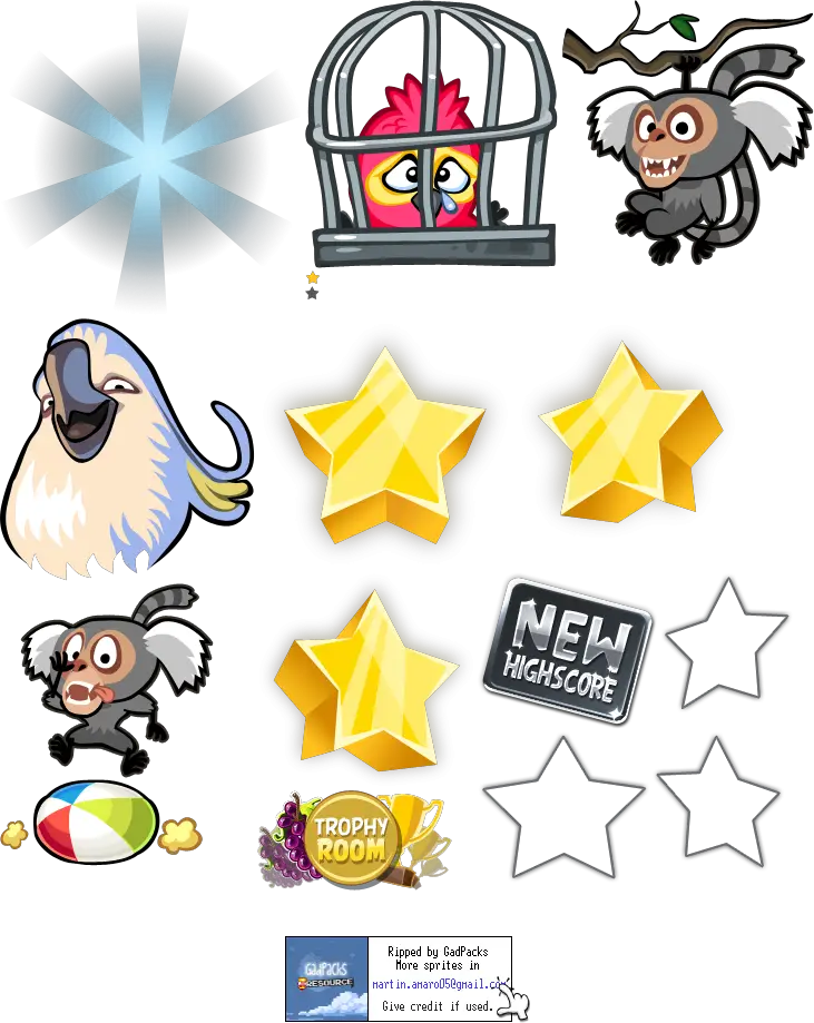 Cartoon Game Icons and Characters