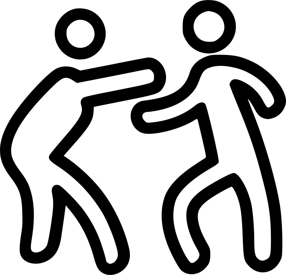 Illustration of Fighting Stick Figures