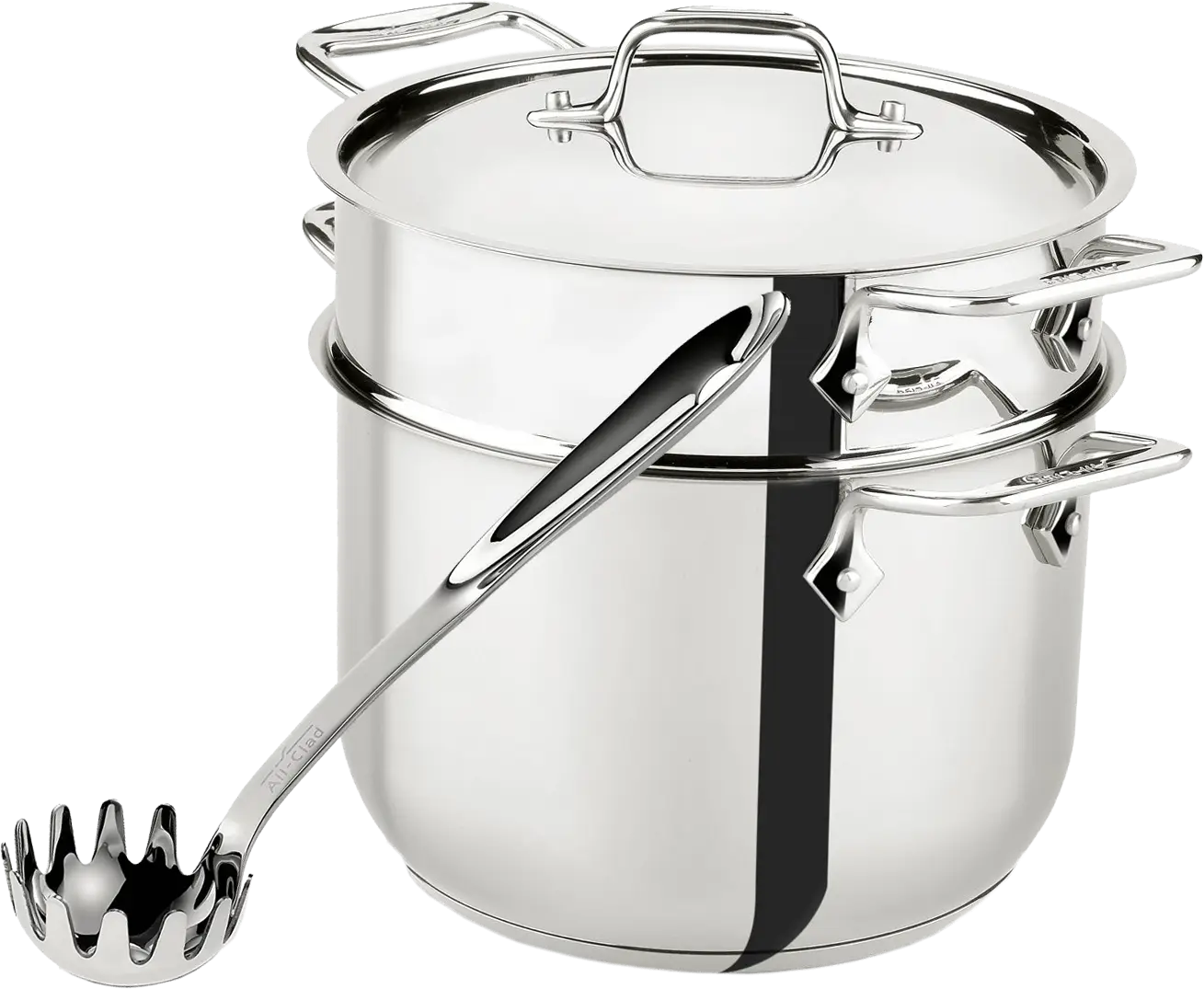 Stainless Steel Pot with Ladle for Cooking