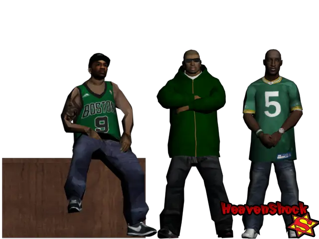Urban Gang Members in Green
