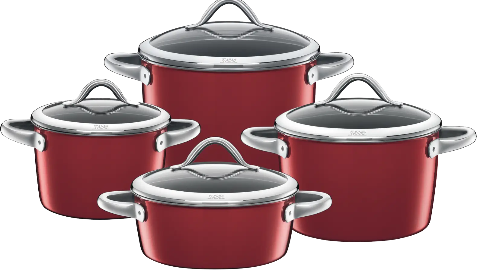Red Cookware Set for Modern Kitchen