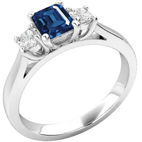 Silver Ring with Blue Gemstone