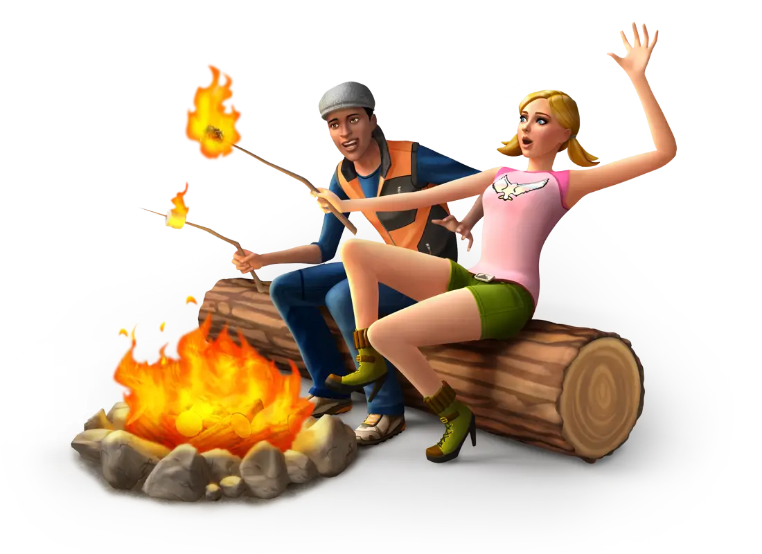Friends Enjoying Campfire Activities