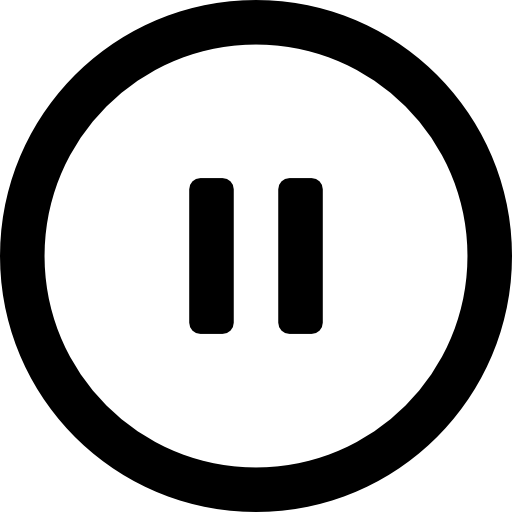 Black Pause Button Symbol for Media Controls