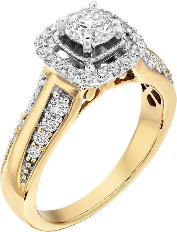 Gold Diamond Engagement Ring