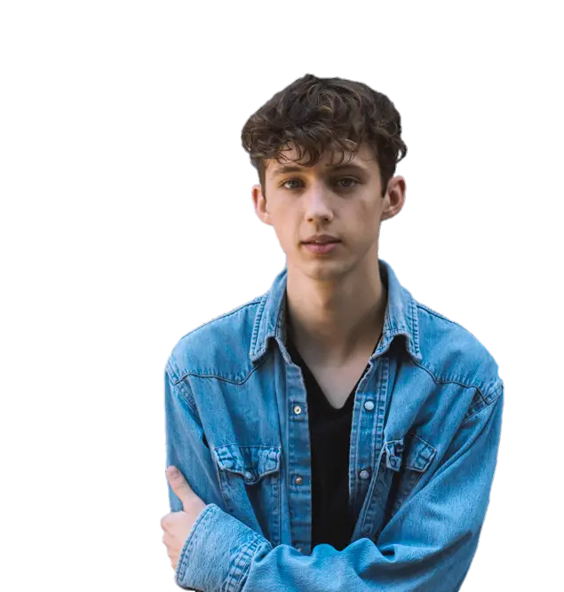 Casual Young Man in Denim Jacket