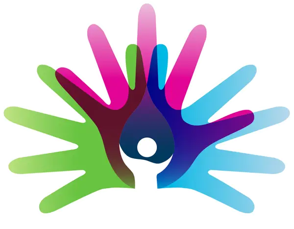Colorful Handprint Design for Community Logo