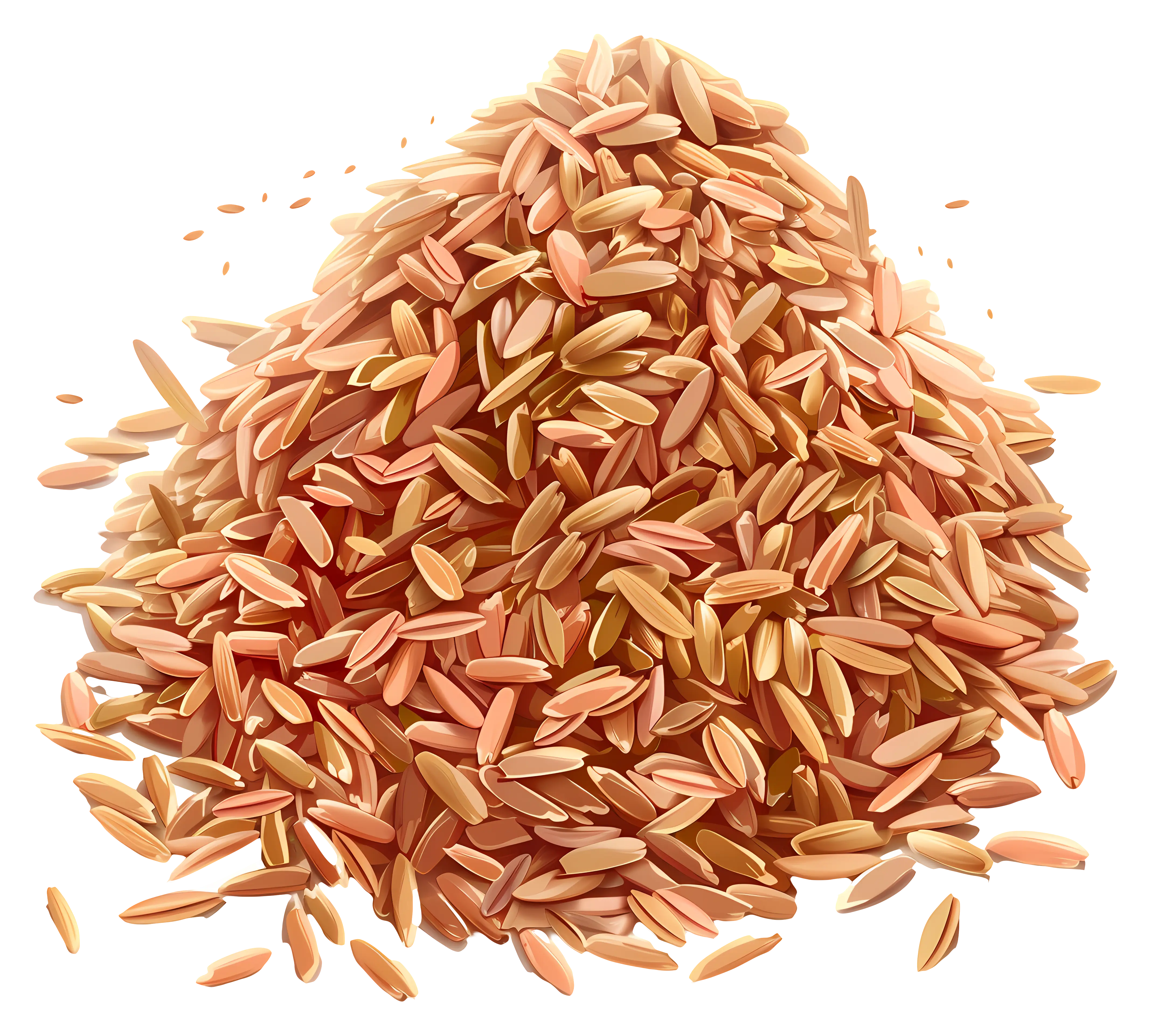 Pile of Brown Rice Grains