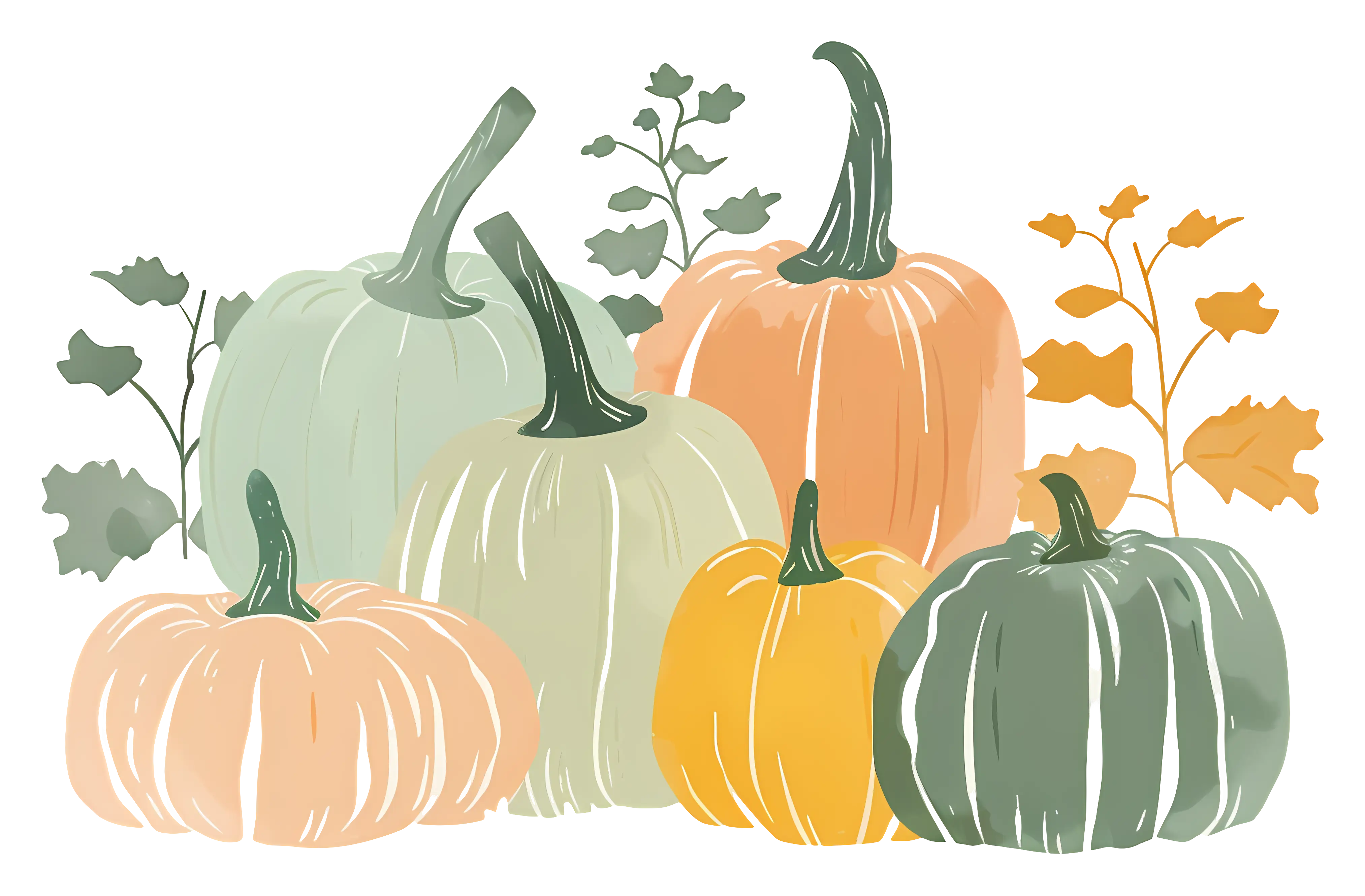 Decorative Pumpkins for Autumn and Thanksgiving