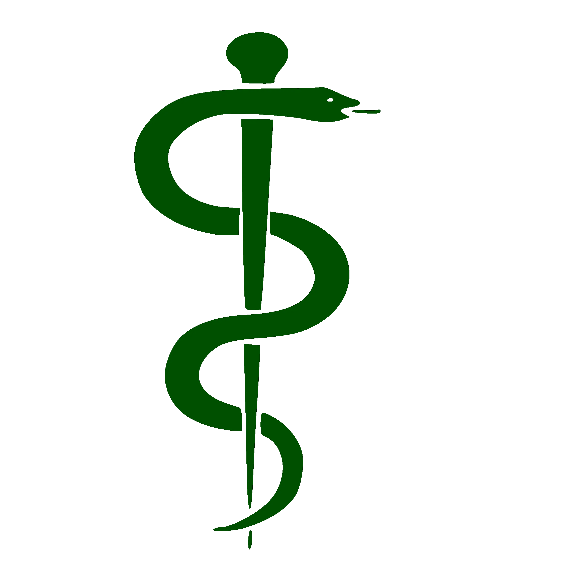 Medical Snake and Rod Symbol Illustration