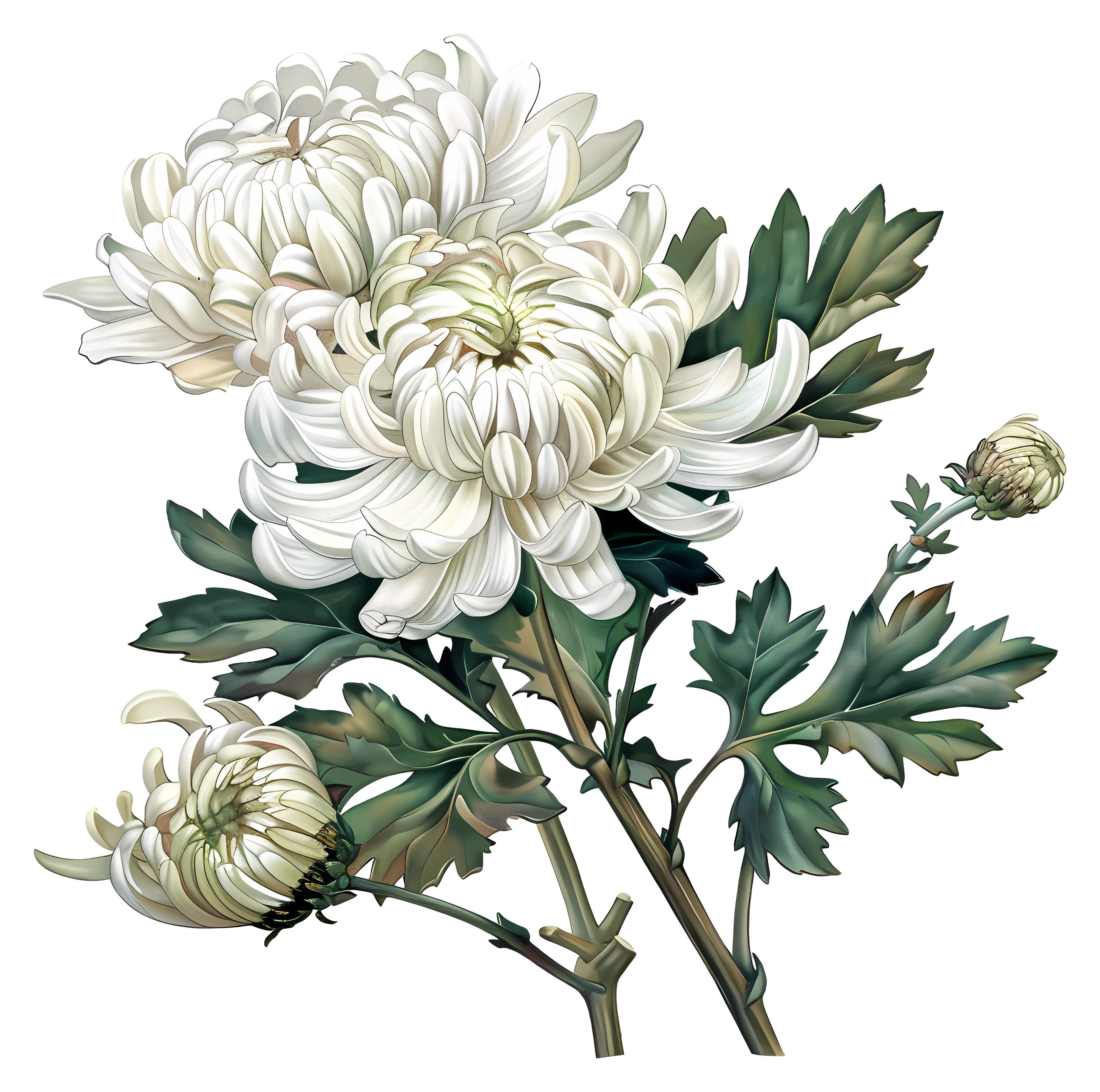 White Chrysanthemums