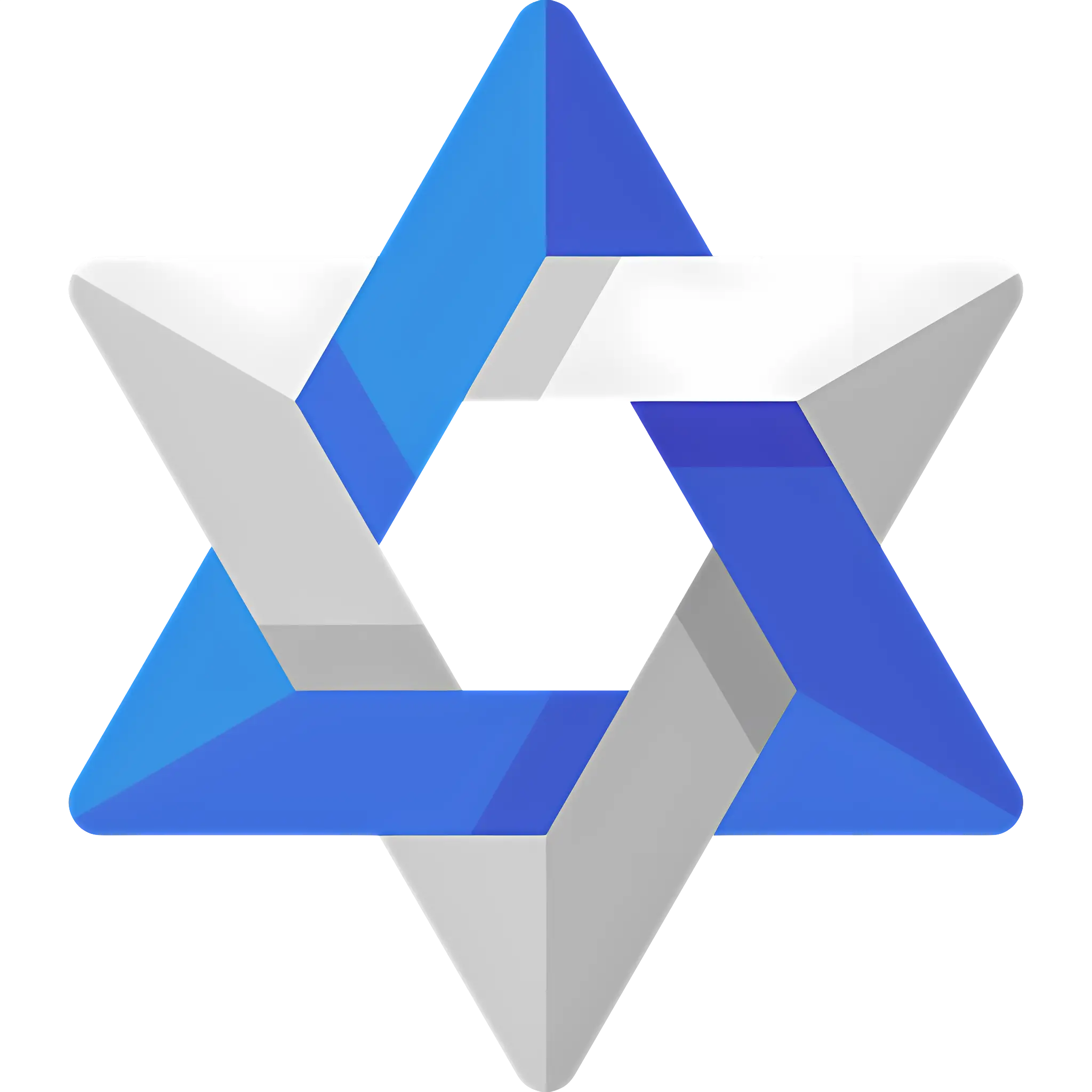 Blue Interlocking Star