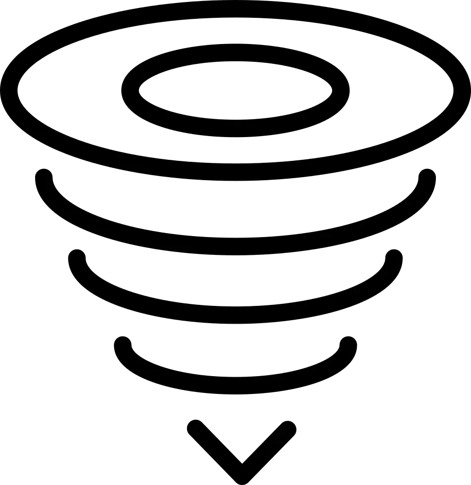 Simple Black Funnel Icon Design