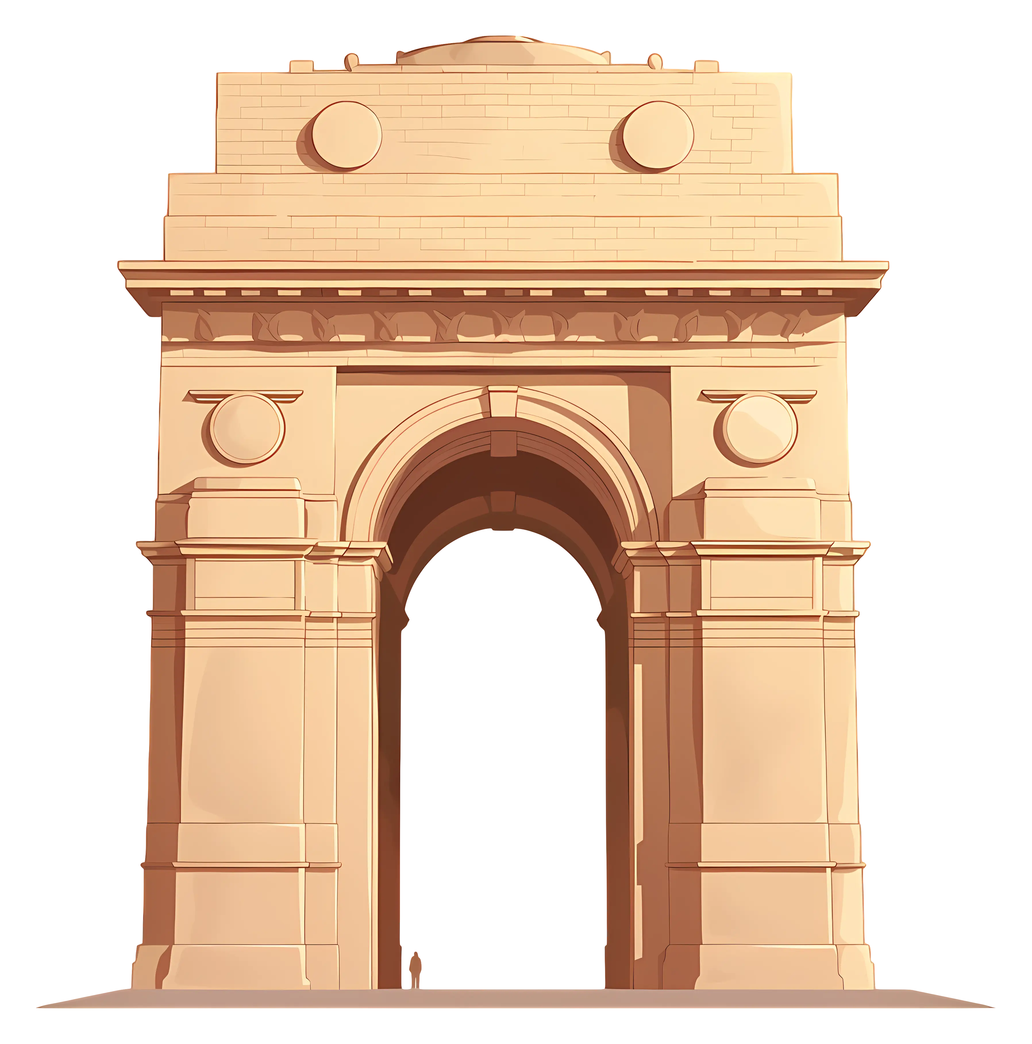 India Gate Monument Illustration