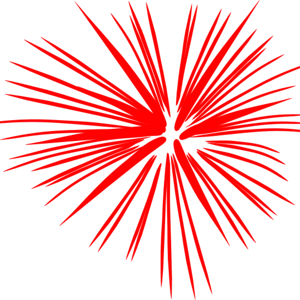 Red Firework Burst Illustration