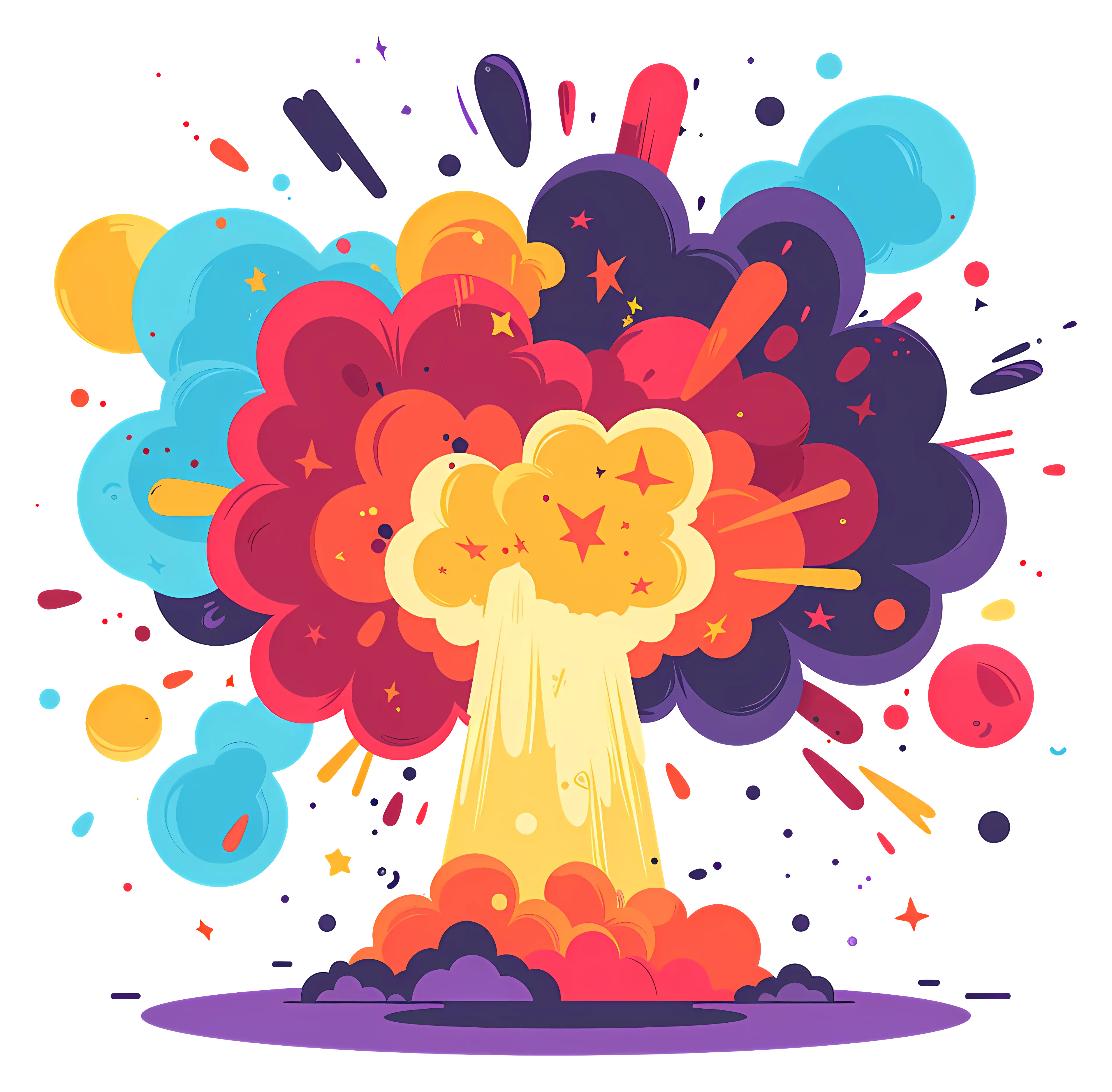 Colorful Abstract Explosion Art