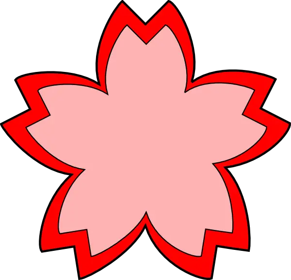 Stylized Pink Sakura Flower Design