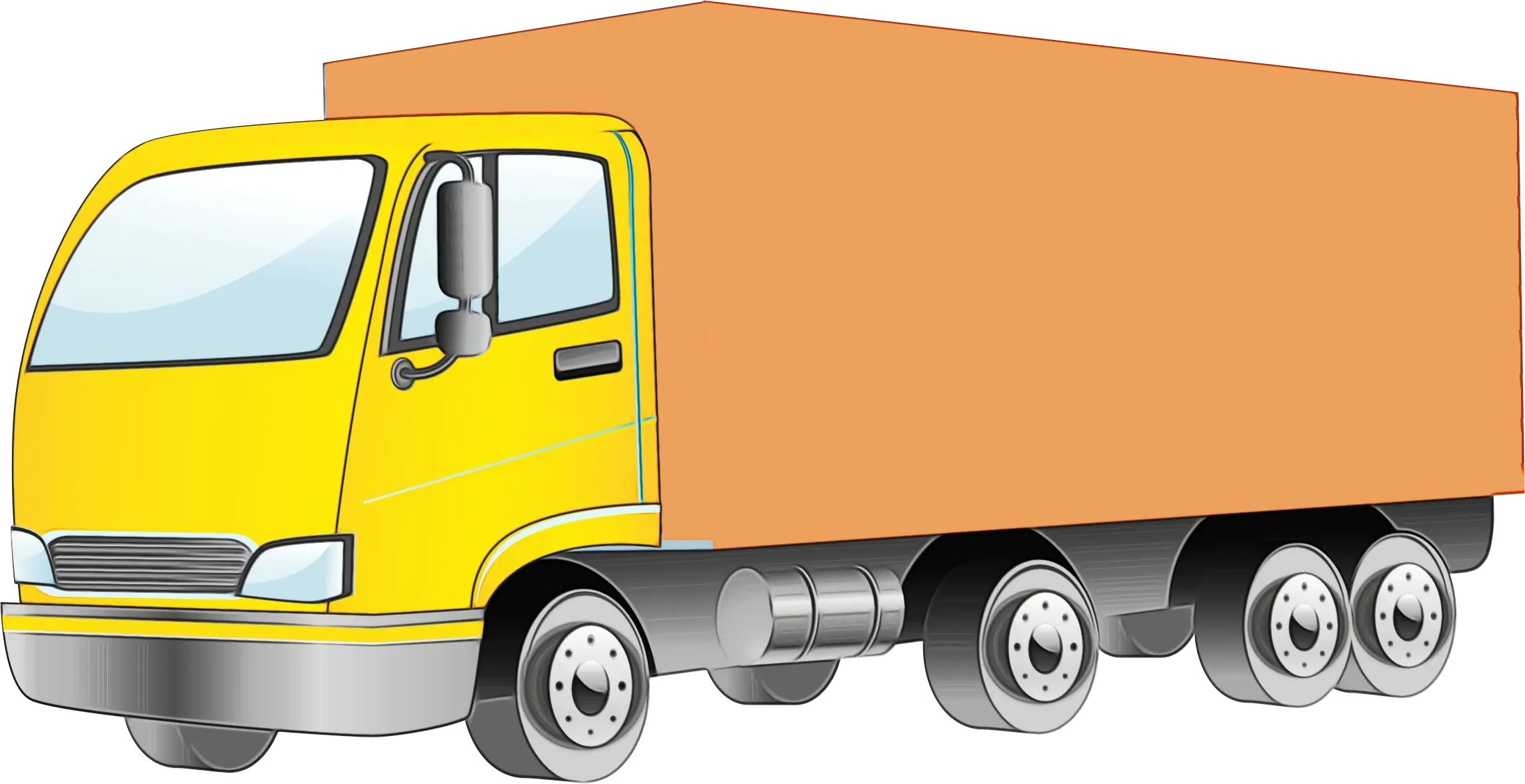 Yellow Delivery Truck Illustration
