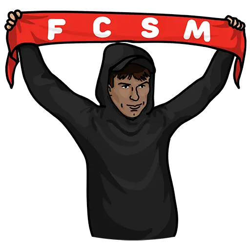 Sports Fan Holding Team Scarf