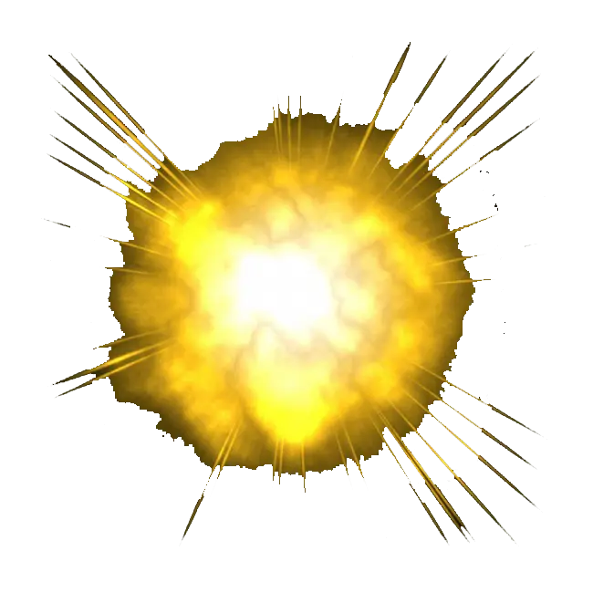 Vivid Yellow Explosion Effect Illustration