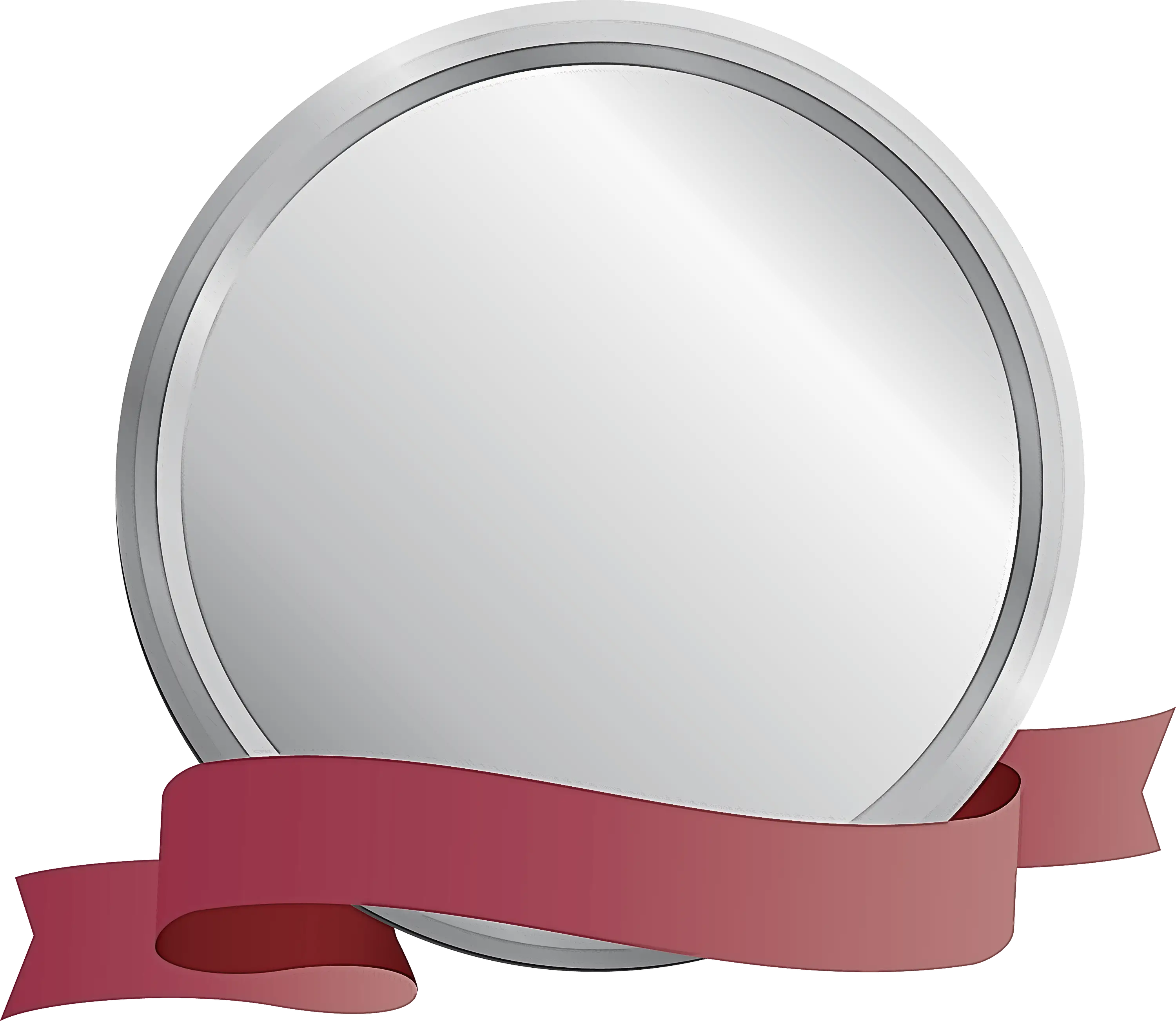 Round Mirror with Ribbon