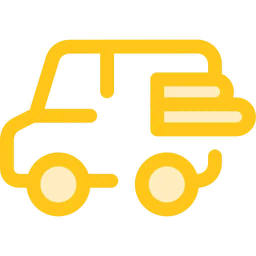 Yellow Delivery Car Icon