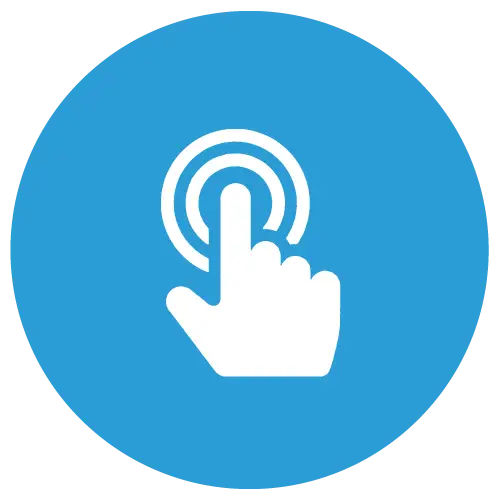 Hand Touch Icon for User Interaction