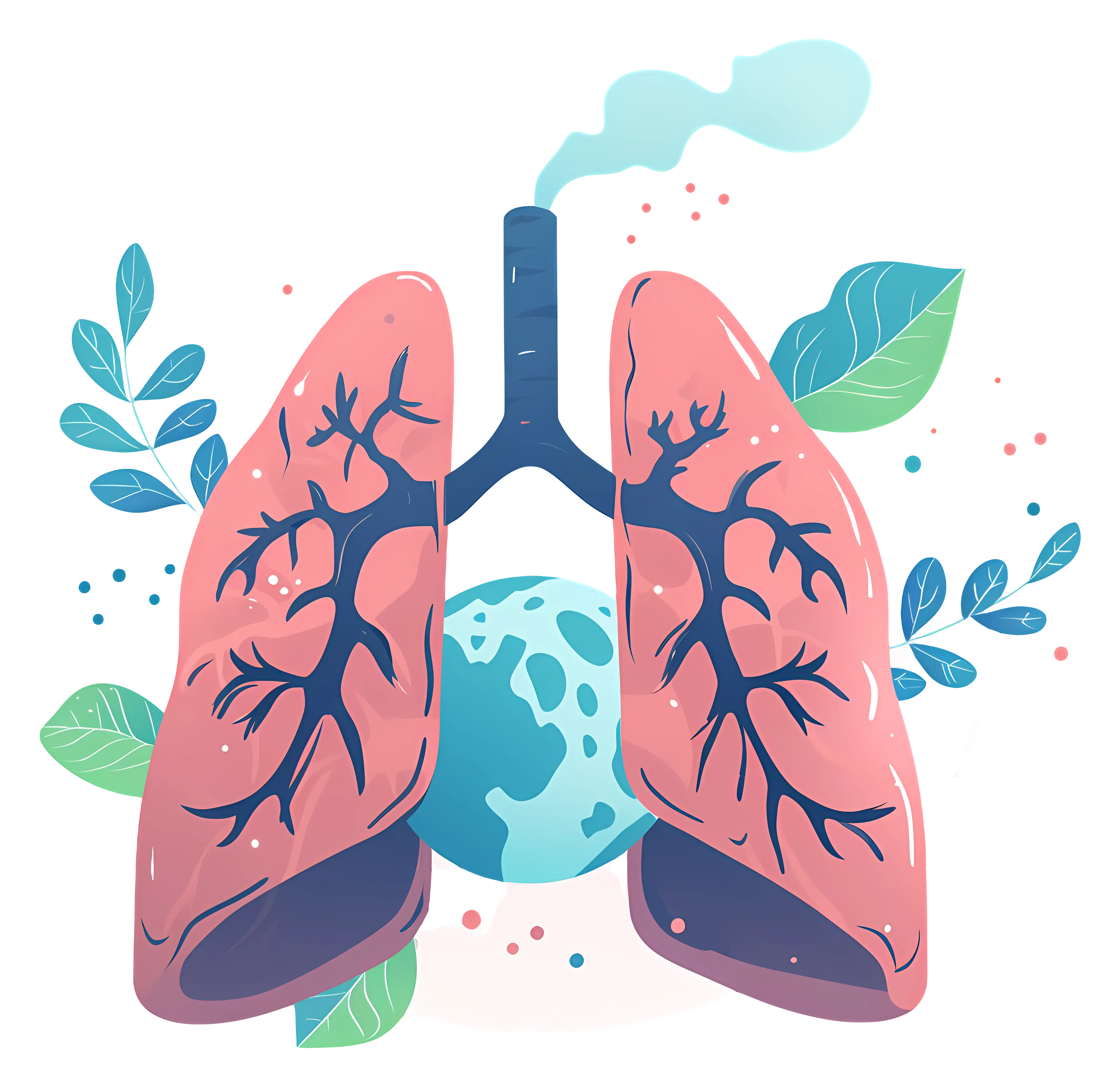 Lungs with Cigarette and Earth