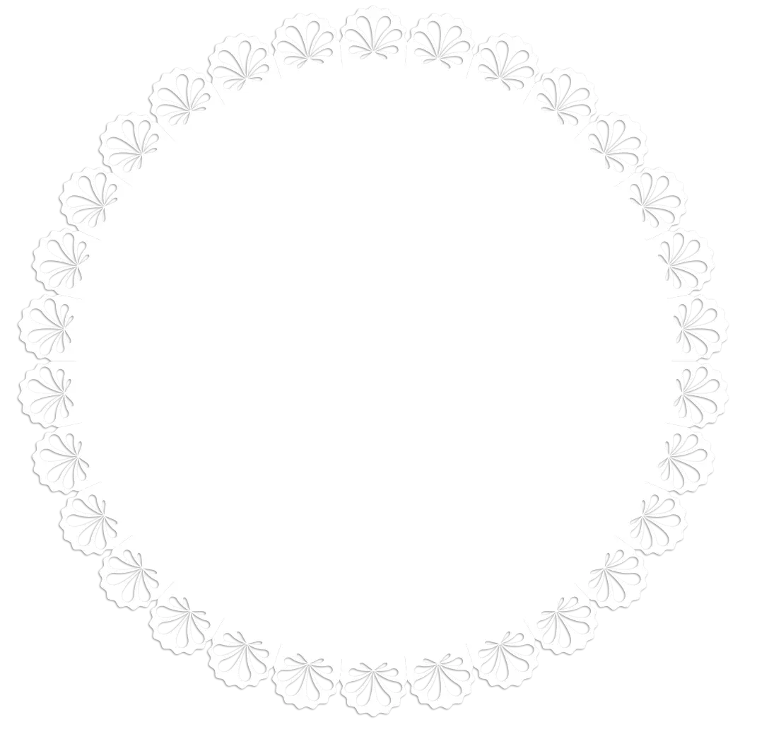 White Circular Lace Border Design