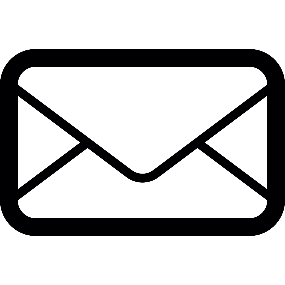 Classic Black Envelope Icon for Communication
