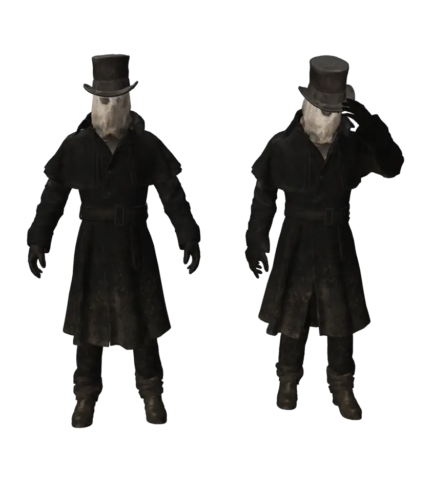 Masked Figures with Top Hats