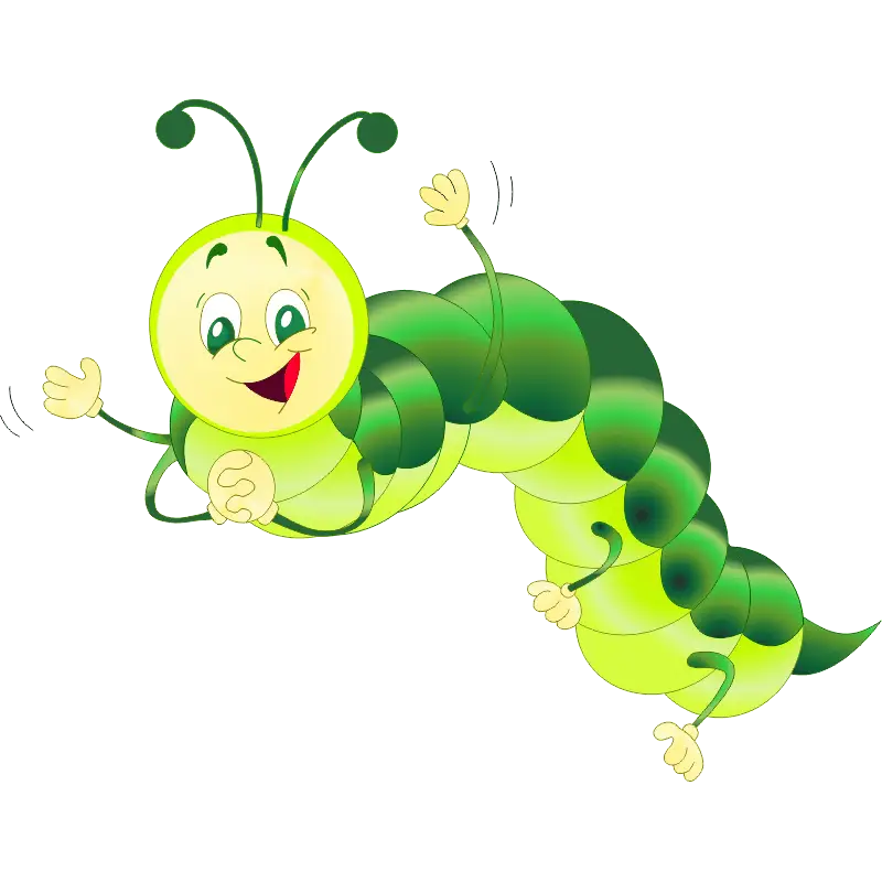 Happy Caterpillar Cartoon