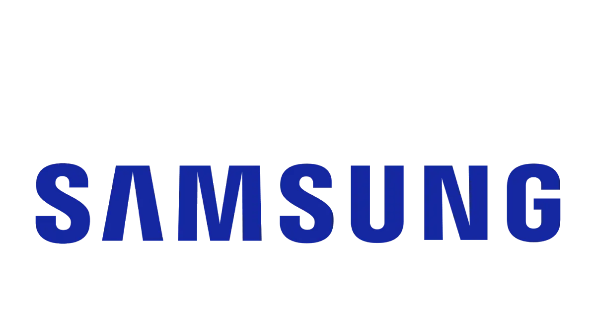 Samsung Logo with Blue Text Design
