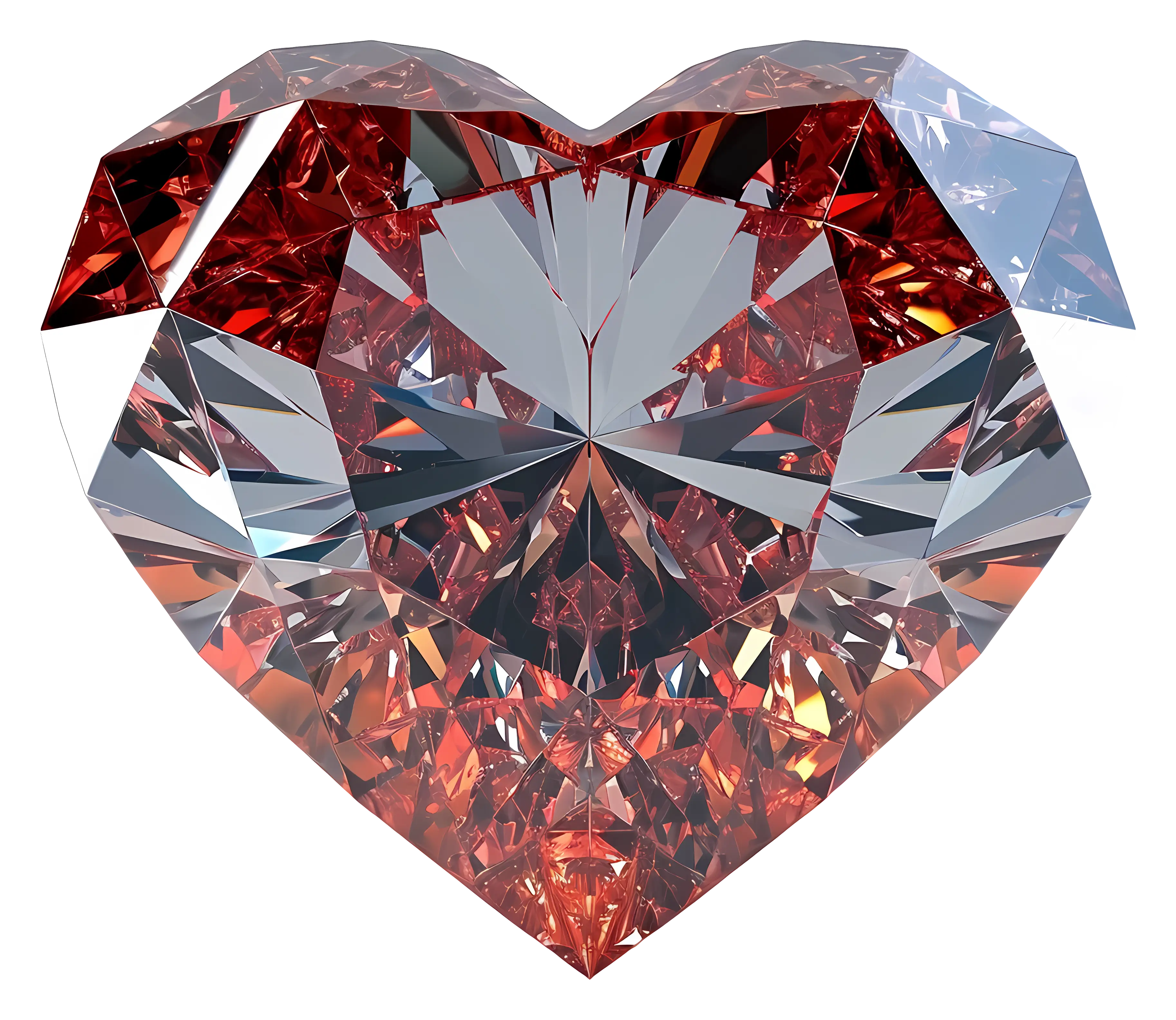 Heart-Shaped Gemstone Sparkling Illustration
