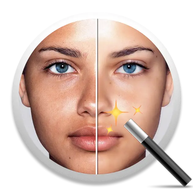 Face Before and After Makeup