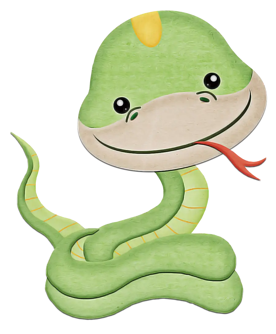 Adorable Smiling Snake Cartoon