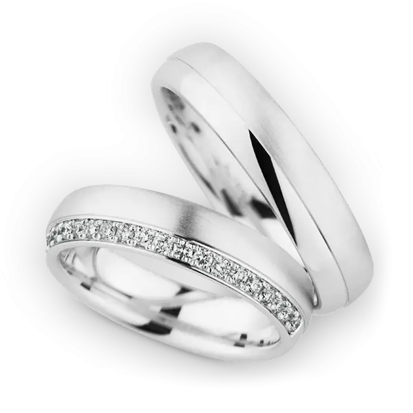Silver Wedding Rings with Elegant Design