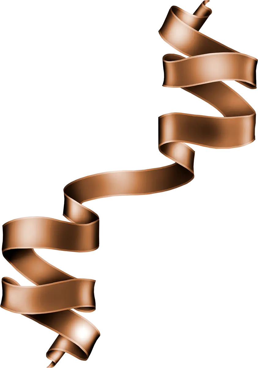 Brown Wavy Decorative Ribbon